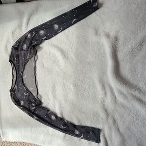 Iheartraves Mesh crop top long sleeve size large